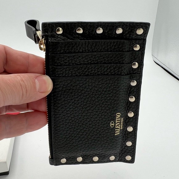 Valentino Garavani Rockstud Leather Coin Purse & Card Case - Picture 4 of 8